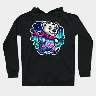 Cute Polar Bear - Nothern Lights Mascot Bear Hoodie